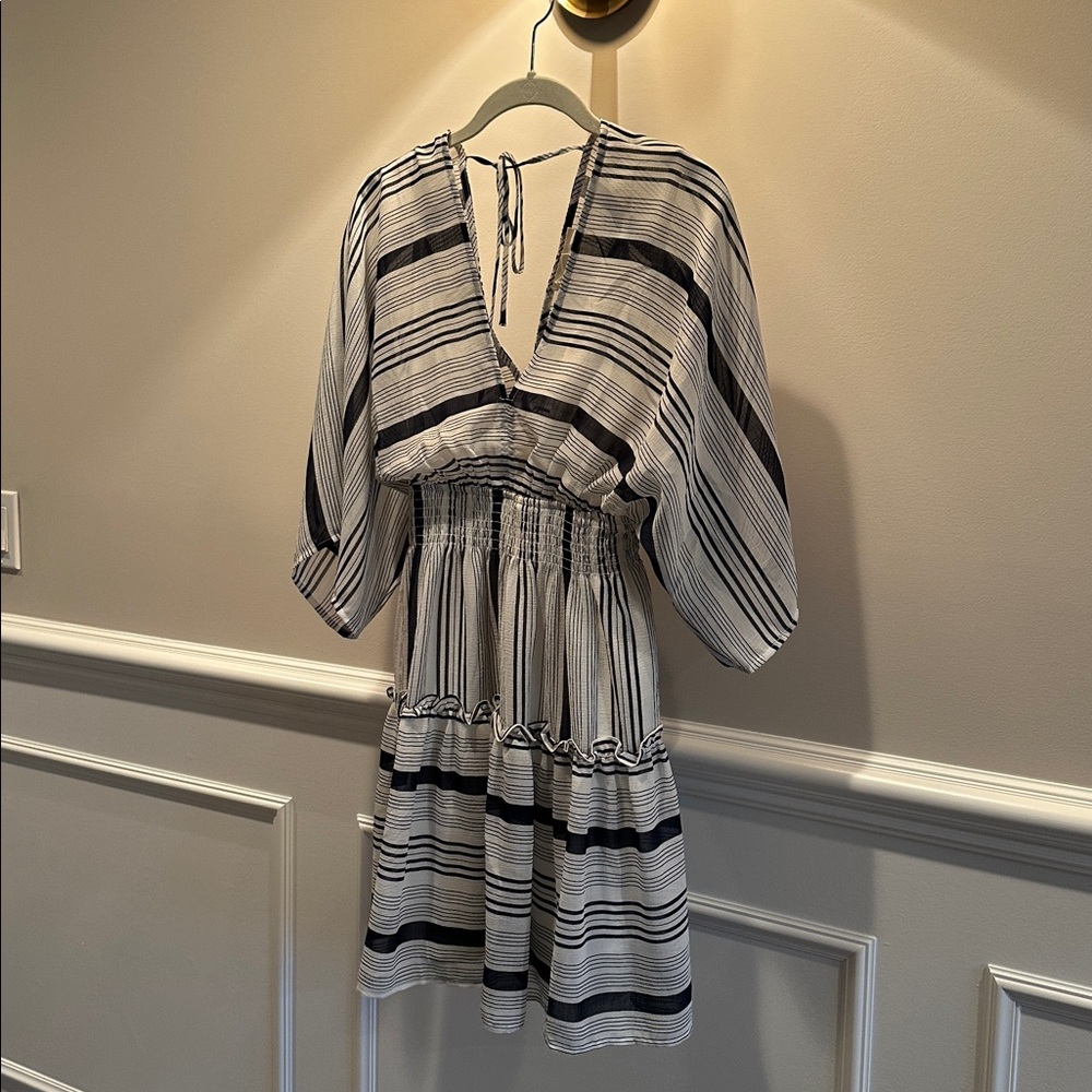 Striped Black and White Dress